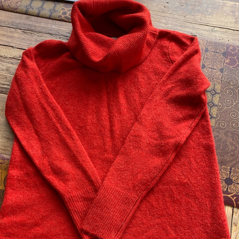 LOFT Vibrant Red Cowl Neck Sweater